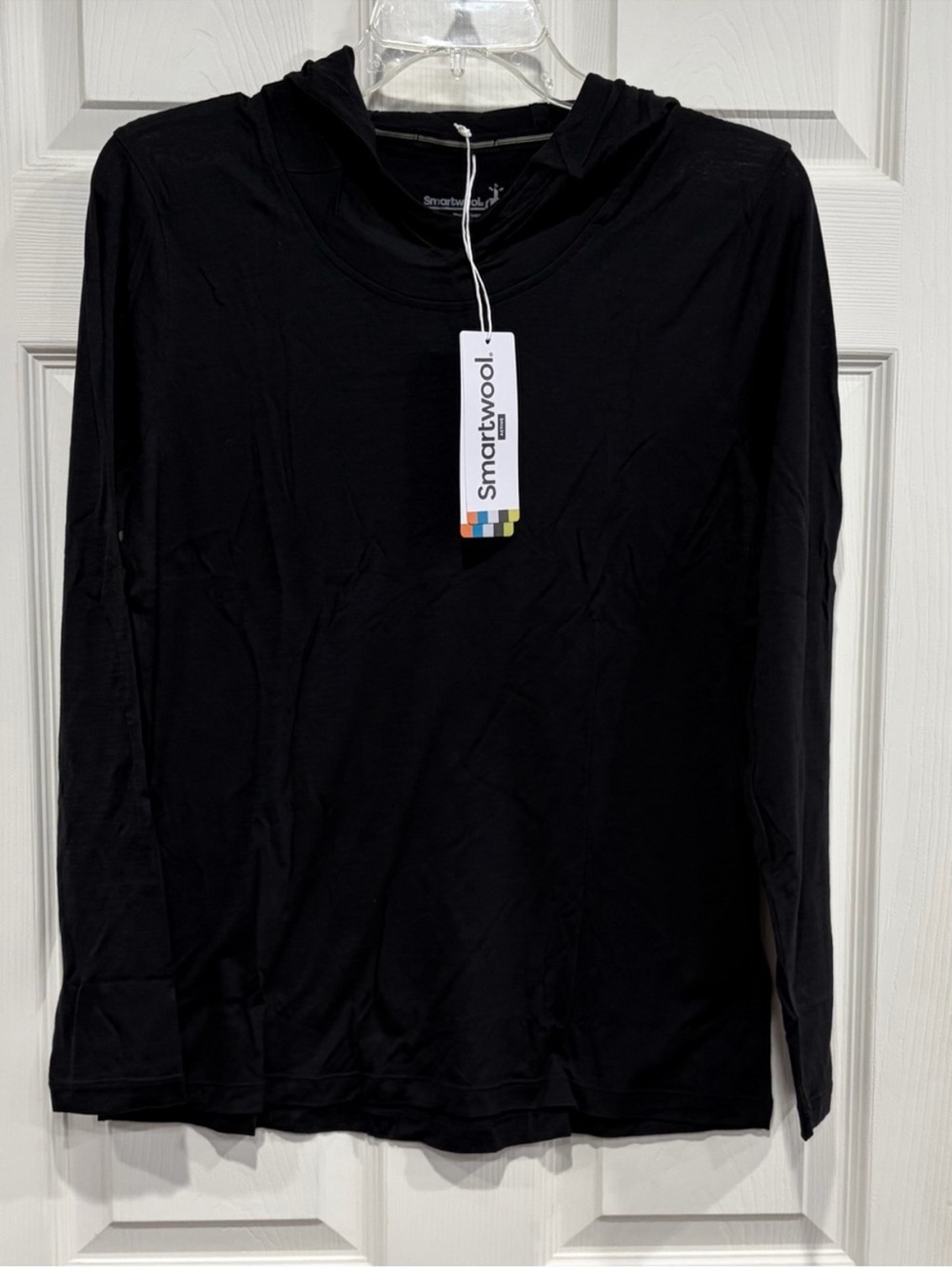 SmartWool Women's Small Active Ultralite Merino Sport 120 Hoodie Black NWT Blend